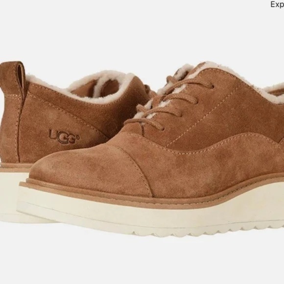 UGG Shoes - Ugg Johanna Spill Seam Wedge Oxford in Chestnut Suede
